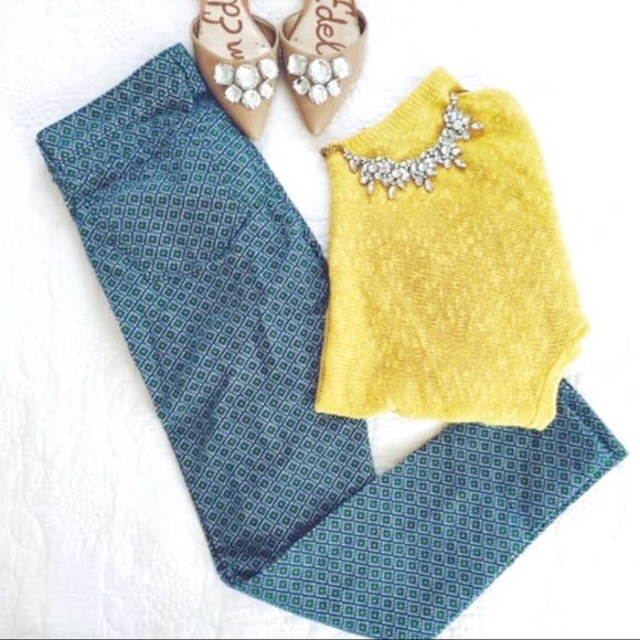 J. Crew Pants - {J.Crew} Super Skinny Print Ankle Cord